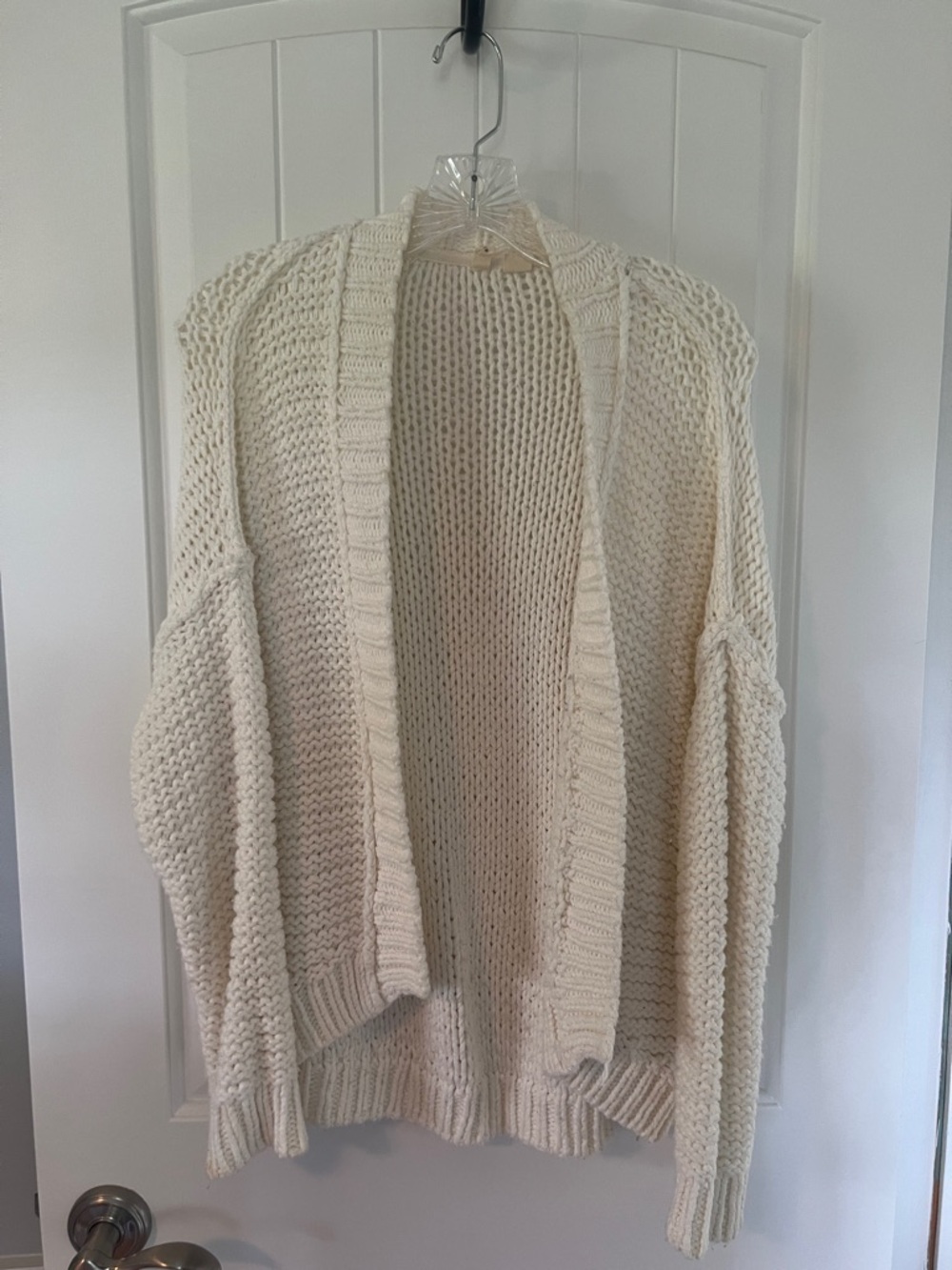 Moth Chunky Open-Front Cardigan in Cream